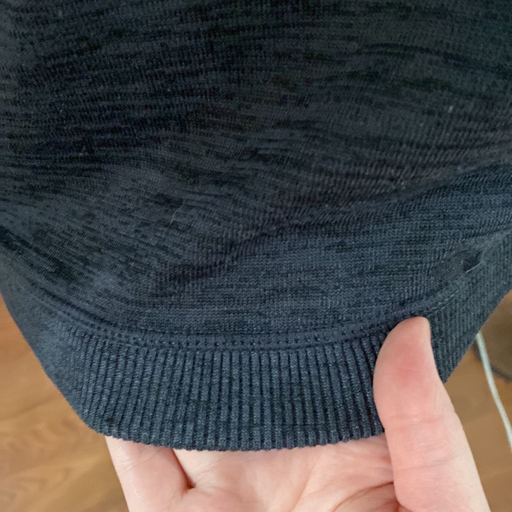 Athleta Blissful charcoal space dye drawstring cowlneck sweatshirt size XS - Picture 11 of 13